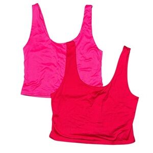 Sincerely Jules Set of Two Pink and Red Tank Top NWOT